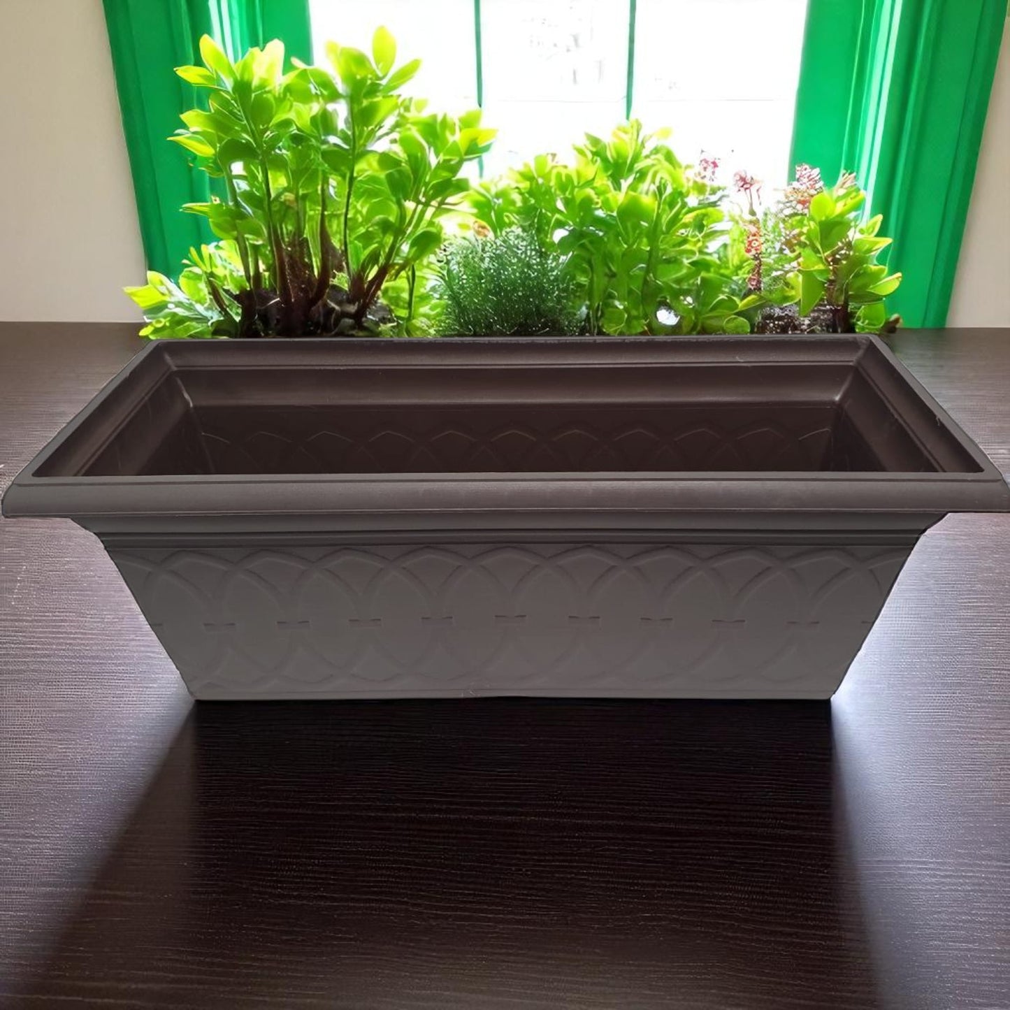 Durham 24" Garden Window Box Planter – Cloudy Terracotta or Coffee | Single or Twin Pack