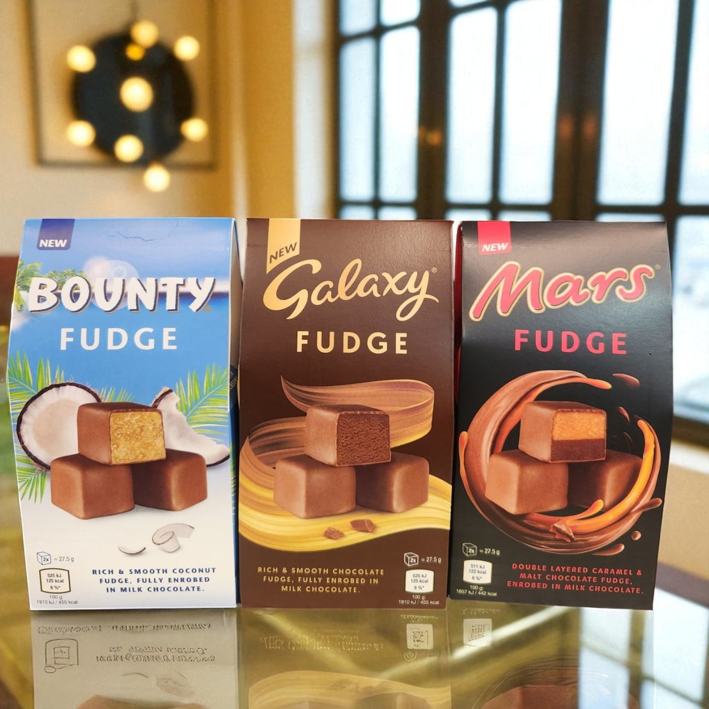 Bounty, Galaxy & Mars Fudge Chocolate Trio – 3 x 27.5g Boxes