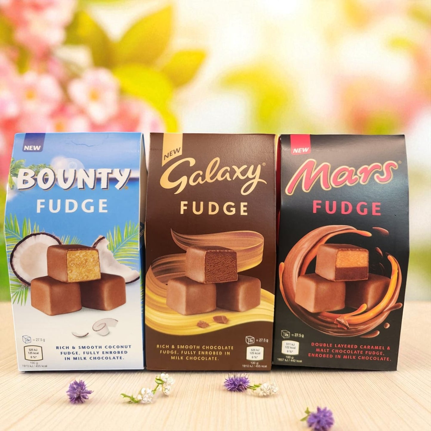 Bounty, Galaxy & Mars Fudge Chocolate Trio – 3 x 27.5g Boxes