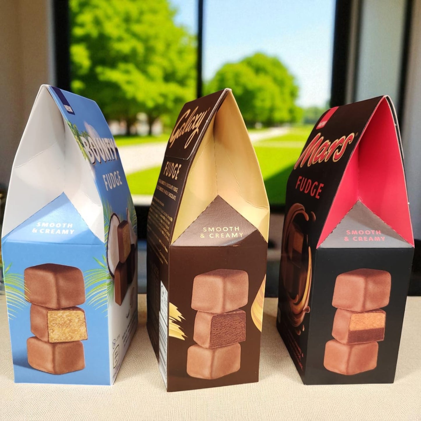 Bounty, Galaxy & Mars Fudge Chocolate Trio – 3 x 27.5g Boxes