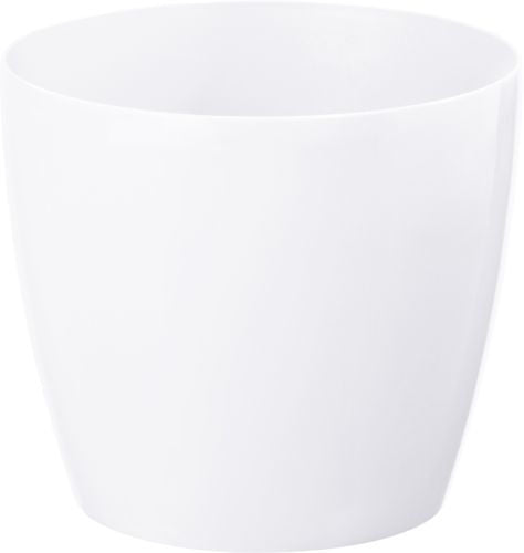 Pack of 2 White 15cm Indoor Plant Pots – Minimalist Round Plastic Planters