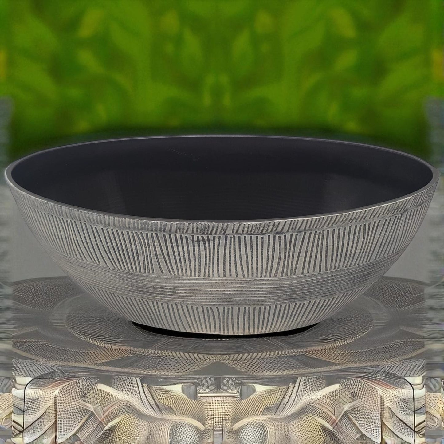 Sand Thatched Oval Bowl Planter 43cm – Bo Oval 17 | Single or Pack of 2