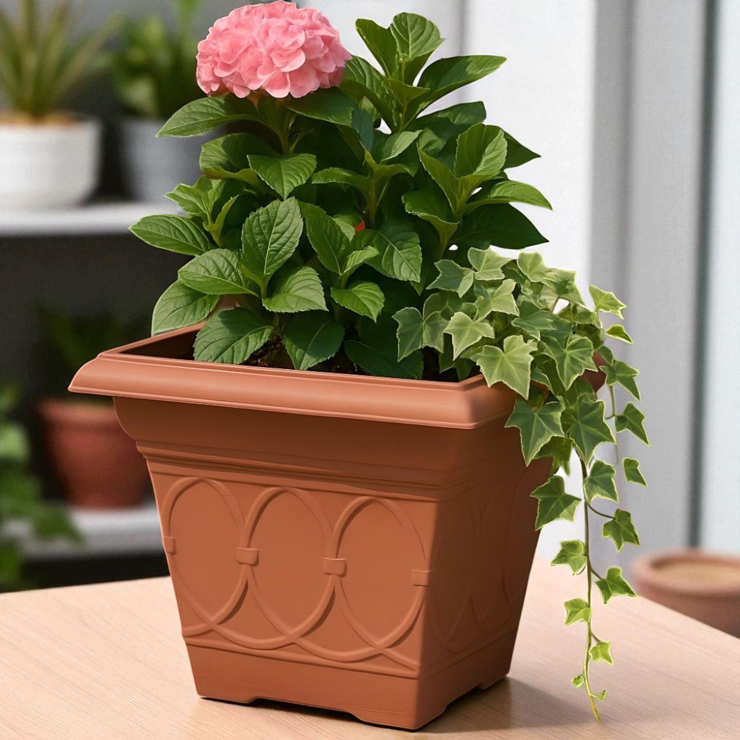 Durham 36.5cm Outdoor Plant Pot – Square Design, 21.2L Capacity