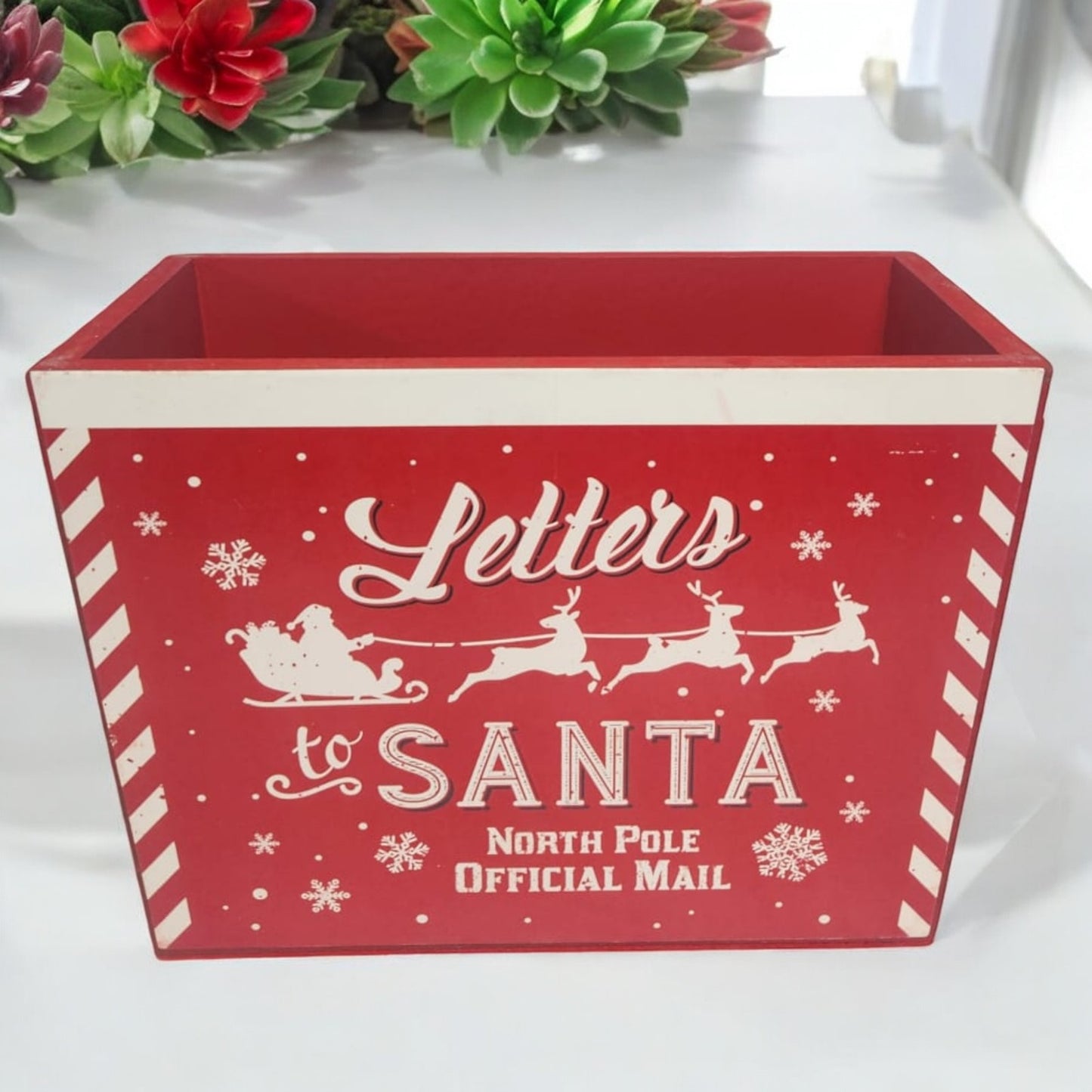 Divas World Letters to Santa Planter Box - Festive Christmas Decoration