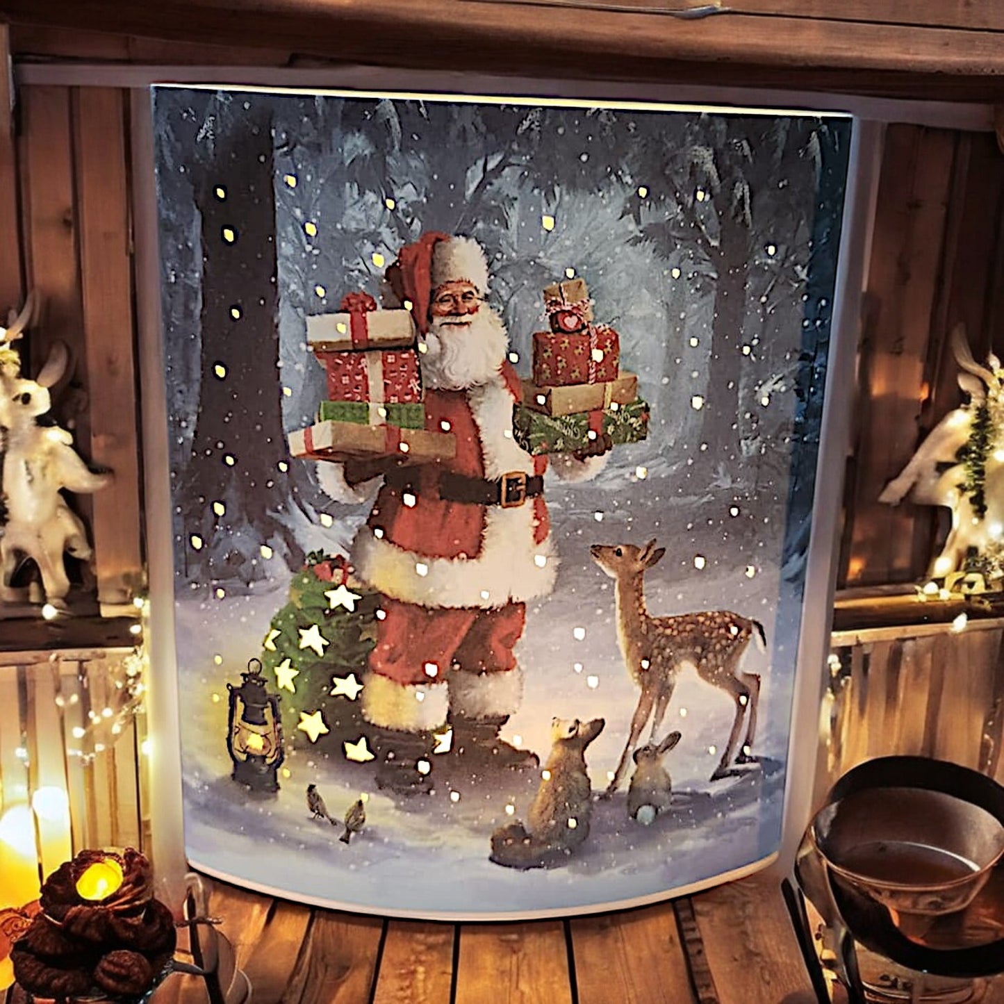Santa's Magical Winter Wonderland Light-Up Display