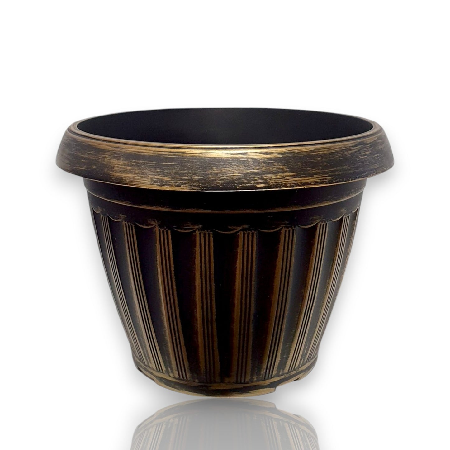 Vintage Bronze Striped Garden Planter – 37CM X 29CM (Single/Pack of 2)