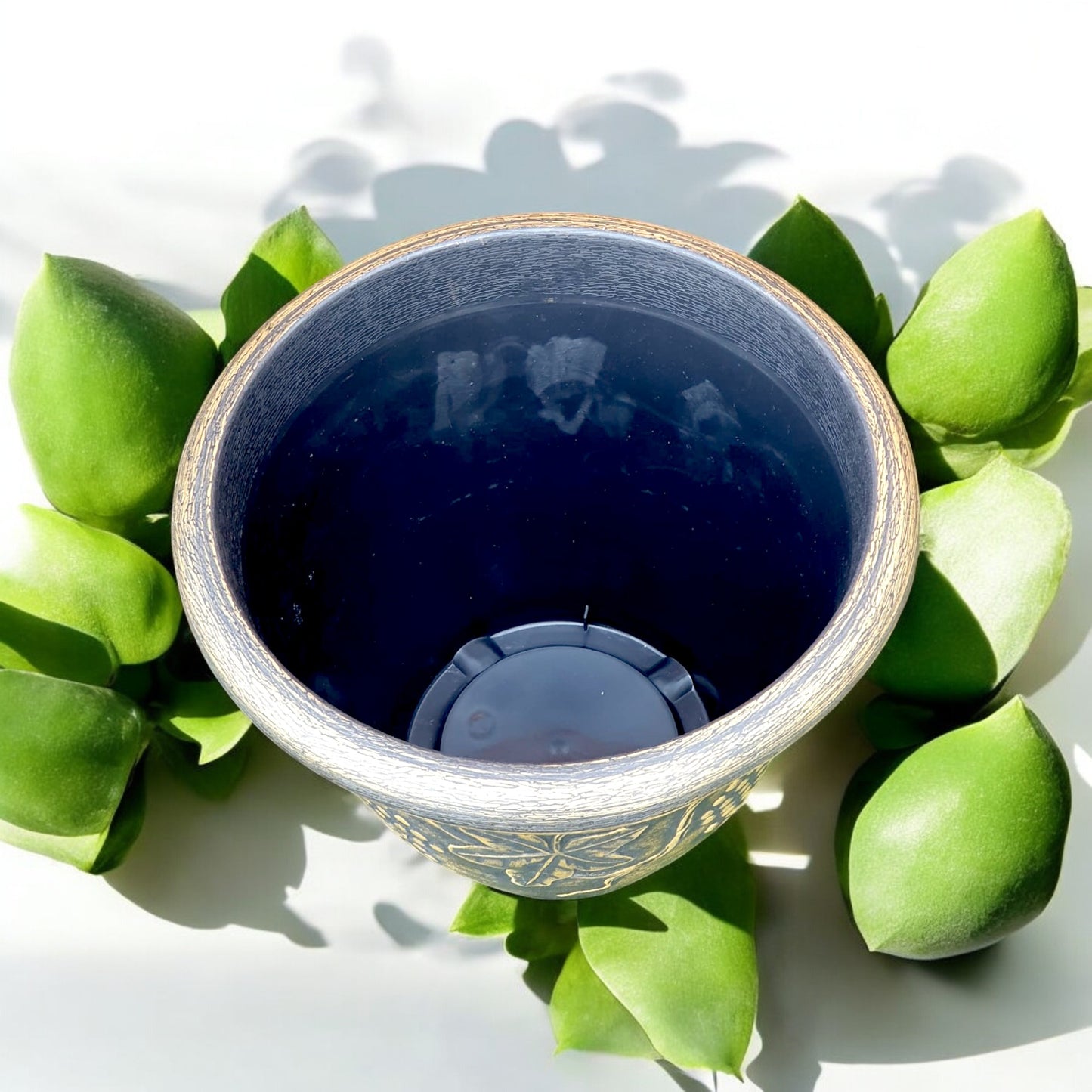 Antique-Style Planter Pot with Grape Vine Design – 28CM X 37CM (Single/Pack of 2)
