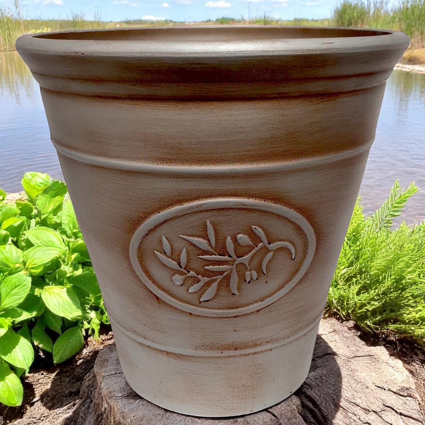 Decorative Olive Planter Pot 30cm – Silver & Gold Finish | Single, Pack of 2 or 6