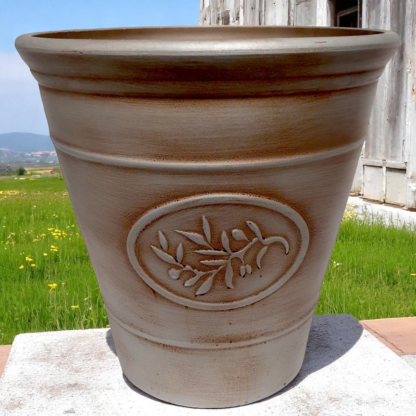 Decorative Olive Planter Pot 30cm – Silver & Gold Finish | Single, Pack of 2 or 6