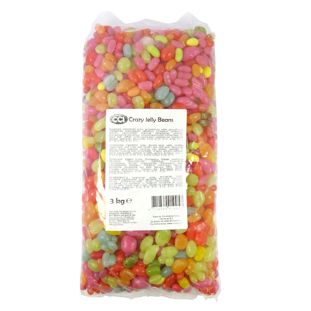 1kg Crazy Jelly Beans – Mixed Fruit Flavour Sweets in Fun Colours & Shapes
