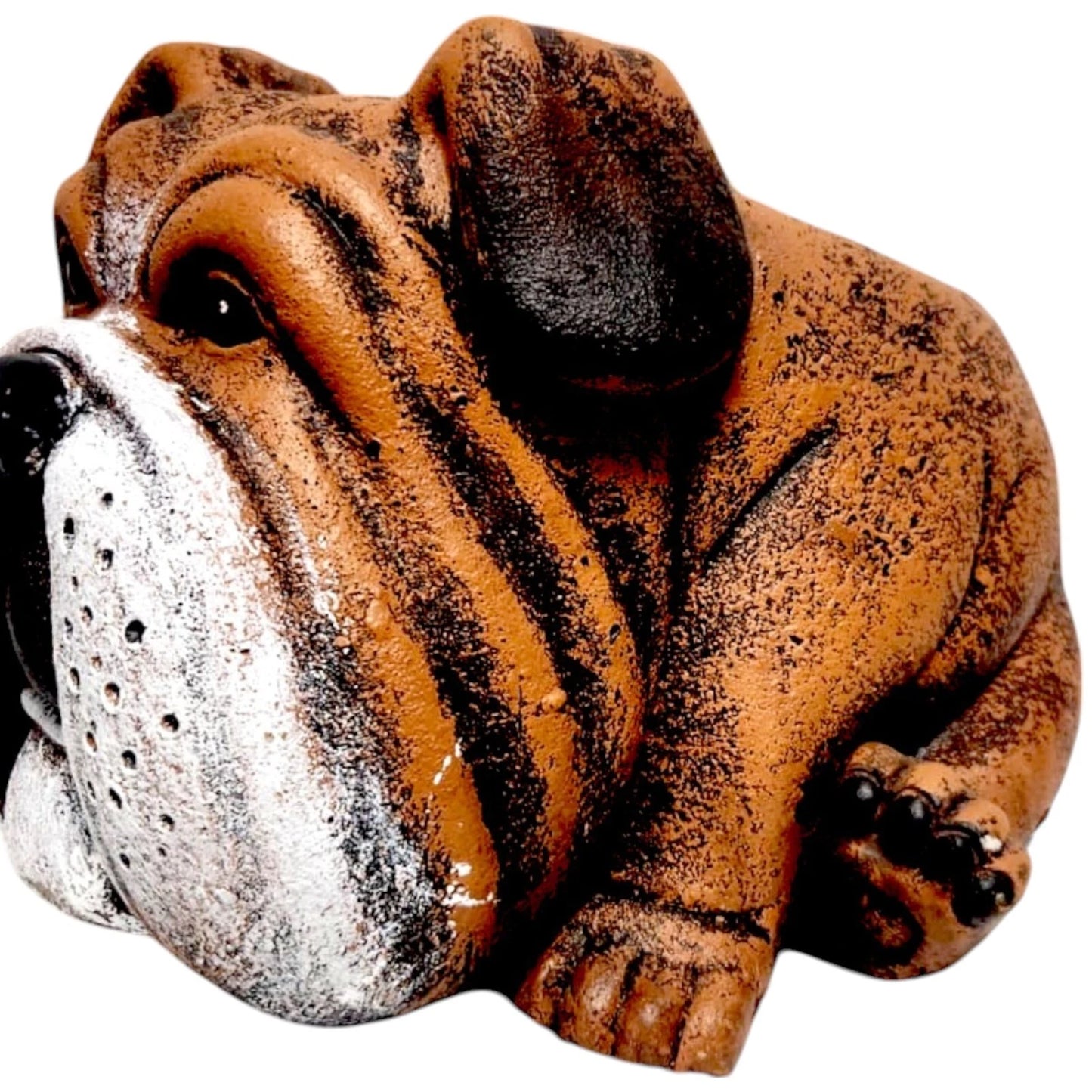 Bulldog Dog Resin Planter Pot – Animal Garden Ornament – Indoor/Outdoor Cement Effect – Large & Small Sizes