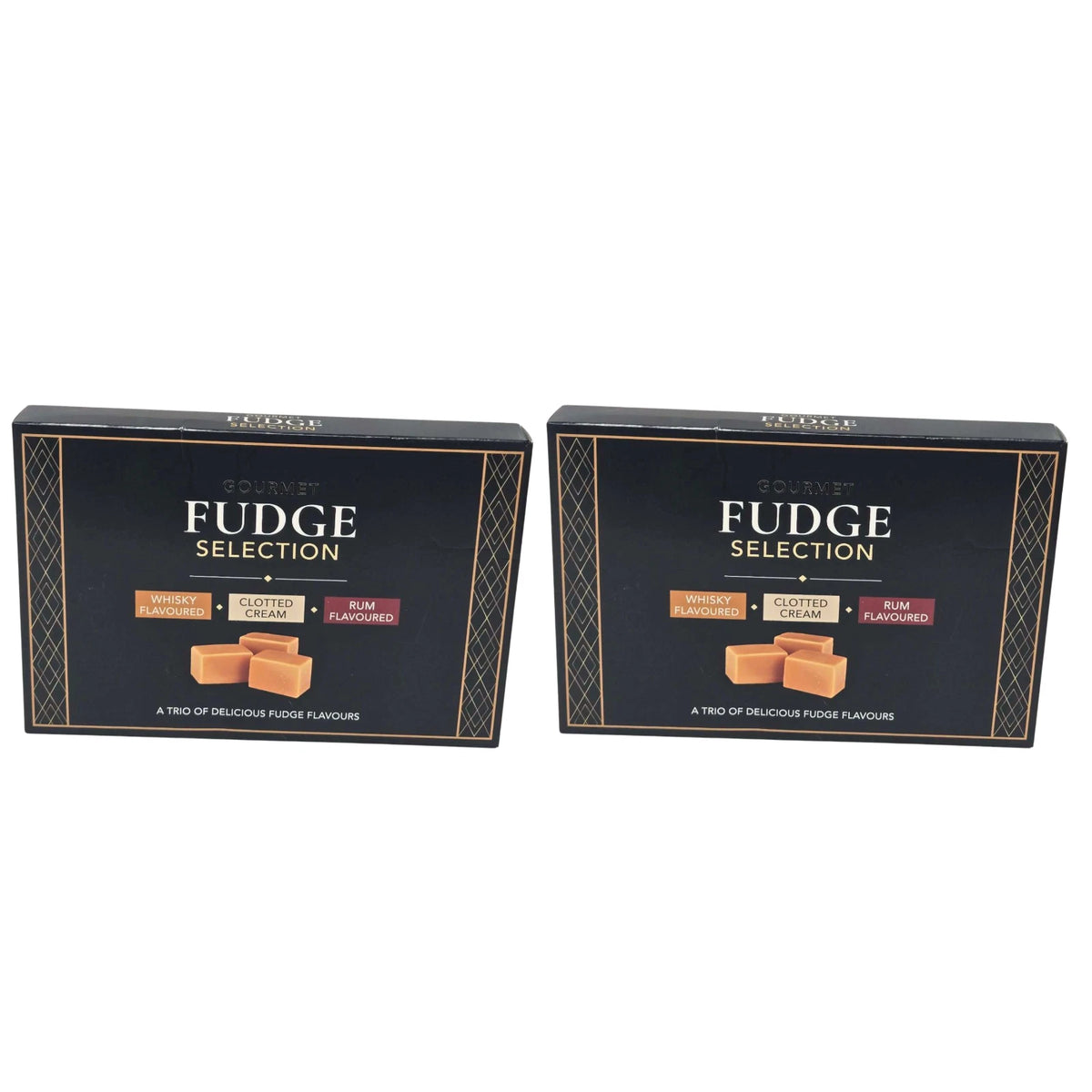 Gourmet Fudge Selection Gift Box 230g Clotted Cream Whisky & Rum Flavours