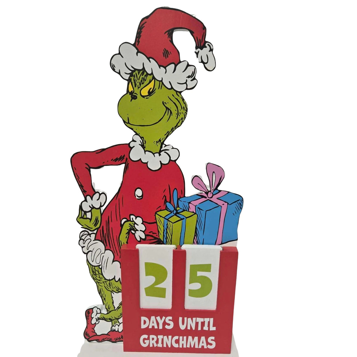 The Grinch Christmas Countdown Calendar Days Until Grinchmas Decoration 45cm