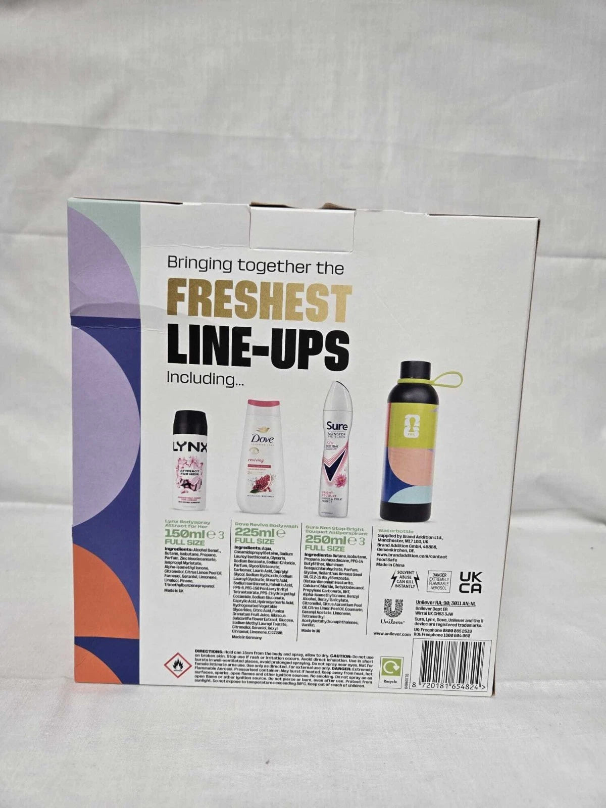 FIFA World Cup 2026 Freshest Line-Ups Gift Set – LYNX, Dove & Sure Toiletries with Water Bottle