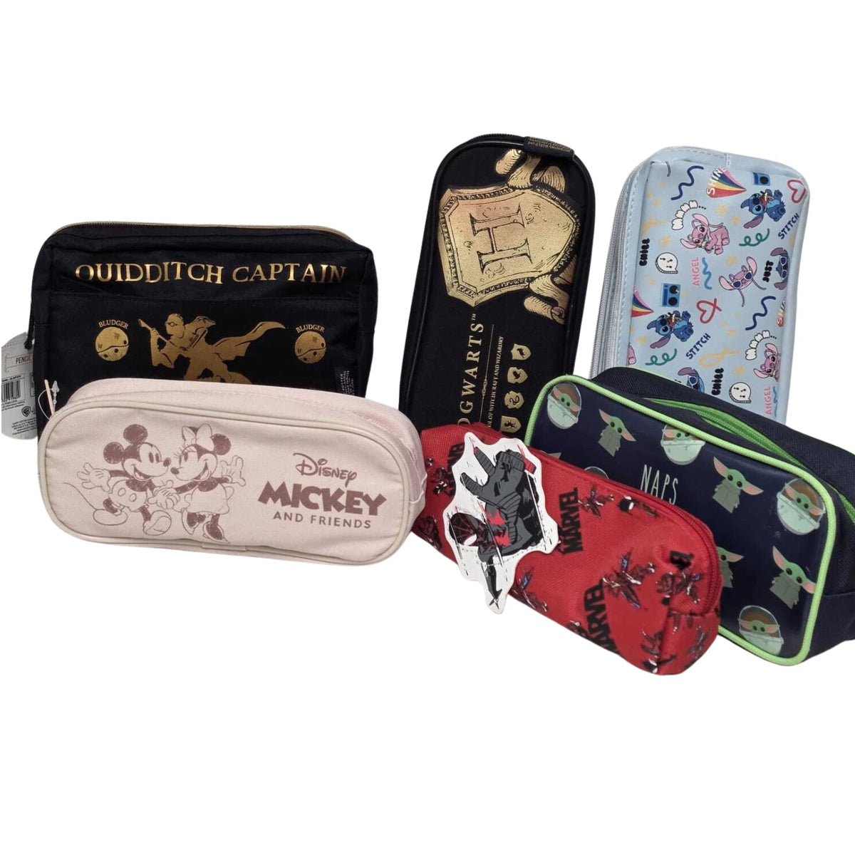 Kids Zip Pencil Case – School Stationery Storage Pouch – Choice of 6 Designs