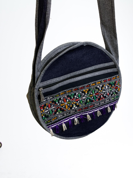 Denim Embroidered CrossBody Bags
