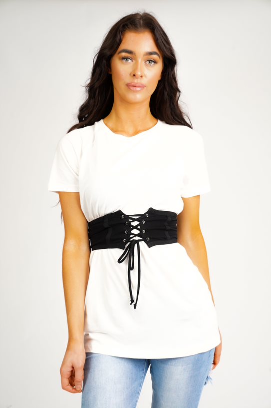 White Longline Tunic Top