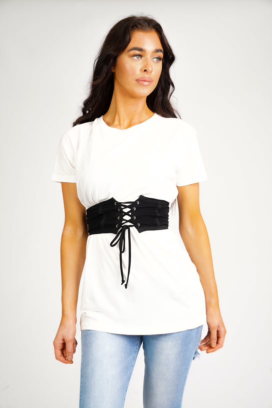 White Longline Tunic Top