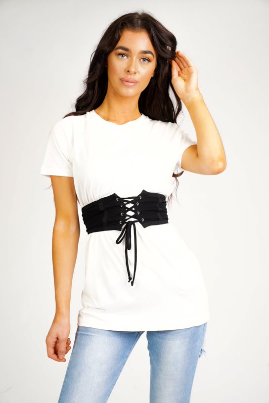 White Longline Tunic Top