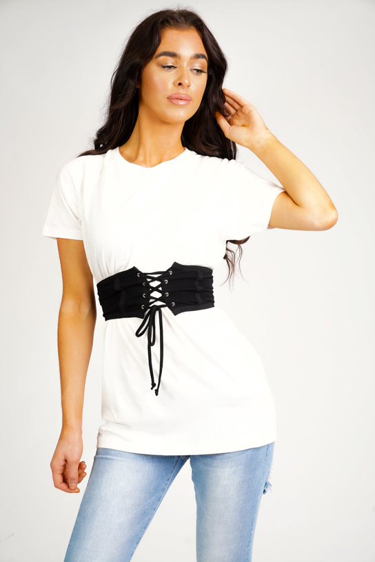 White Longline Tunic Top