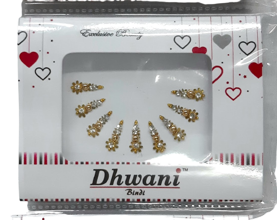 Golden & Silver Stone Designer Bindi