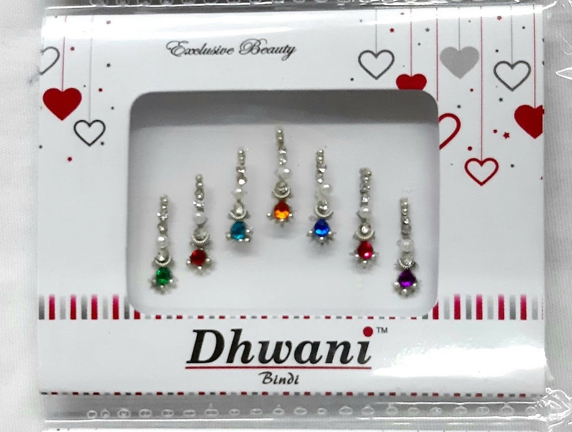 Crystal Stone Multicolored Long Bindi