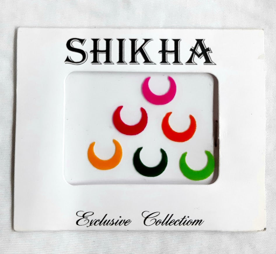 Multicolored Halfmoon Shape Bindi