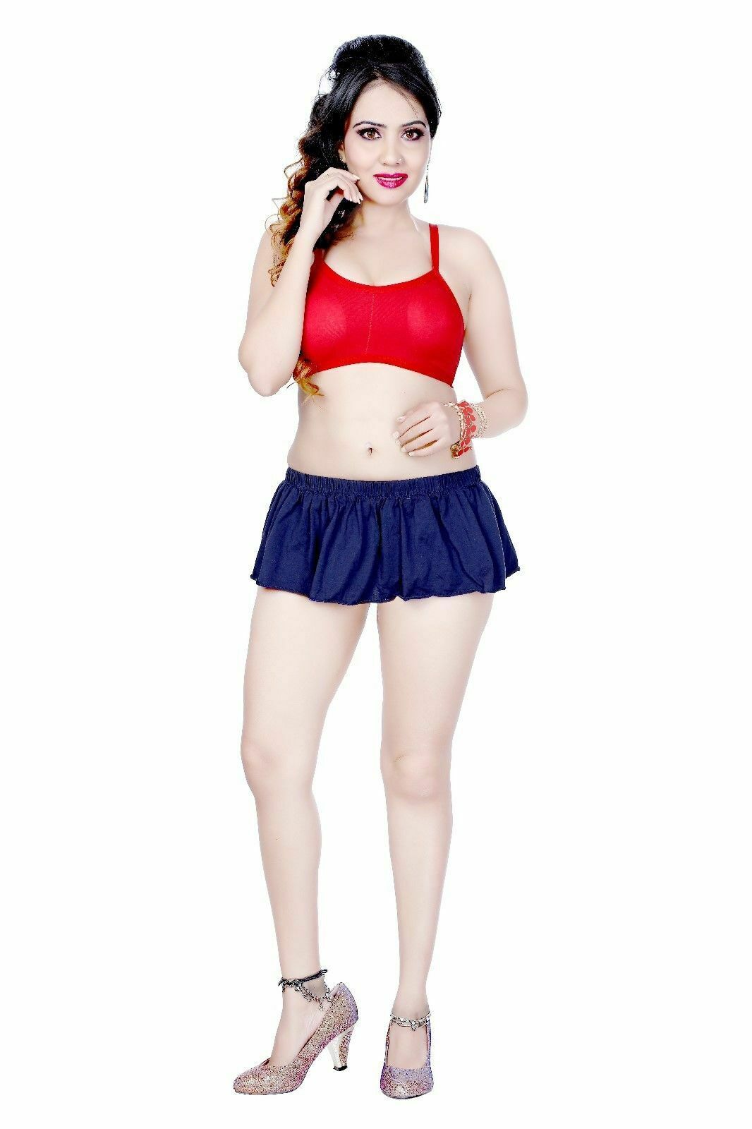 Blue Rara Mini Skirt