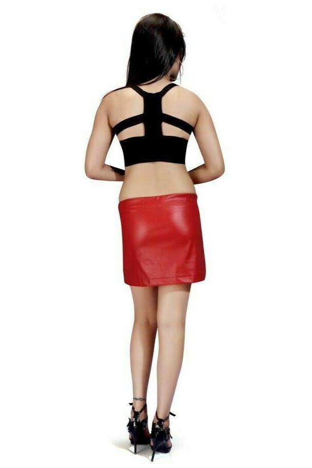 PVC Red Ring Mini Skirt