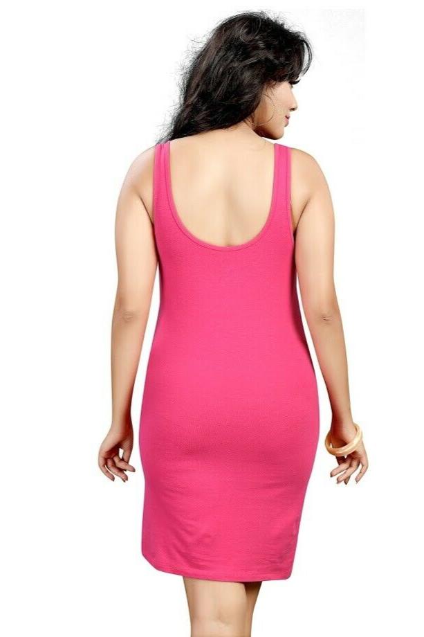Long Line Pink Spaghetti Dress