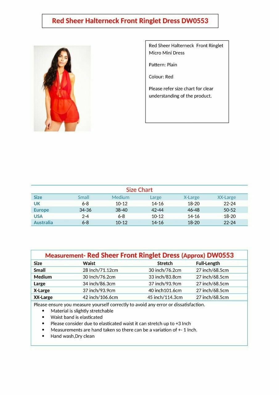 Red Ringlet Halterneck Dress