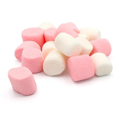 1kg Pink & White Mini Marshmallows | Halal Beef Gelatin Sweets for Baking, Hot Chocolate & Parties
