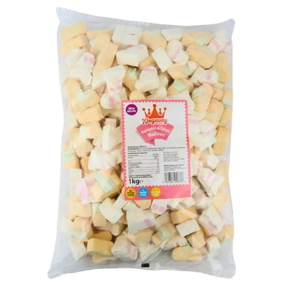 Pumpkin & Ghost Marshmallows 1kg | Vanilla Halloween Sweets for Parties & Pick n Mix