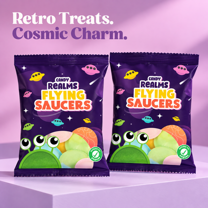 Candy Realms Flying Saucers Sweets 36g | Packs of 2, 6 or 12