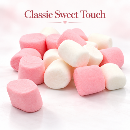 1kg Pink & White Mini Marshmallows | Halal Beef Gelatin Sweets for Baking, Hot Chocolate & Parties