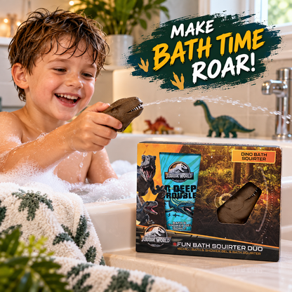 Jurassic World Bath Gift Set 150ml Bath & Shower Gel with Dinosaur Squirter
