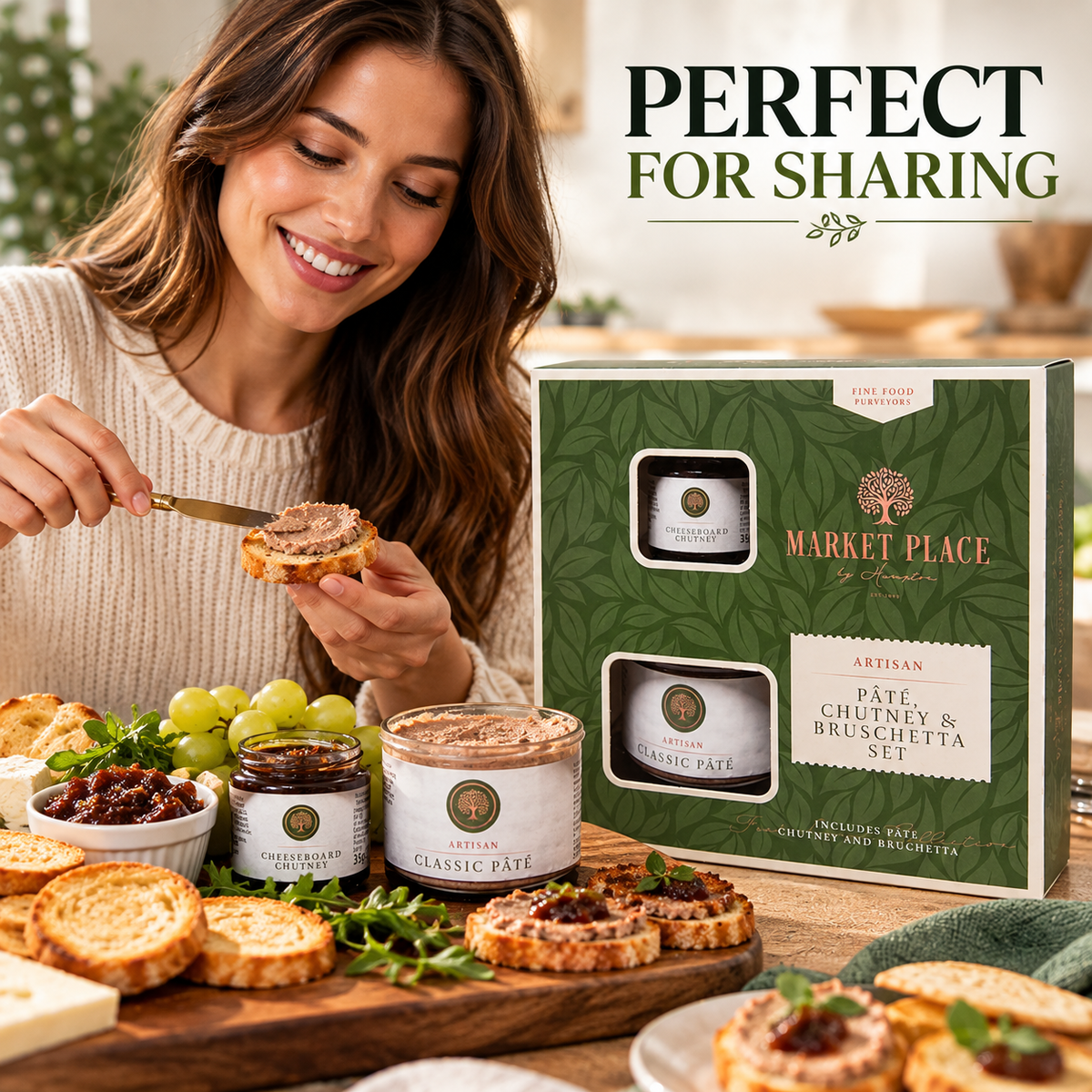 Market Place by Hampton Pâté Chutney & Bruschetta Gift Set 265g