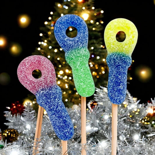 Tongue Painting Fizzy Dummies Colourful, Tang, Fun Gummy Sweets