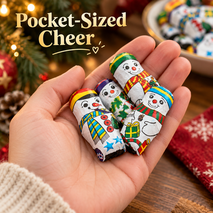 Milk Chocolate Snowmen 1kg | Christmas Foil Wrapped Festive Sweets