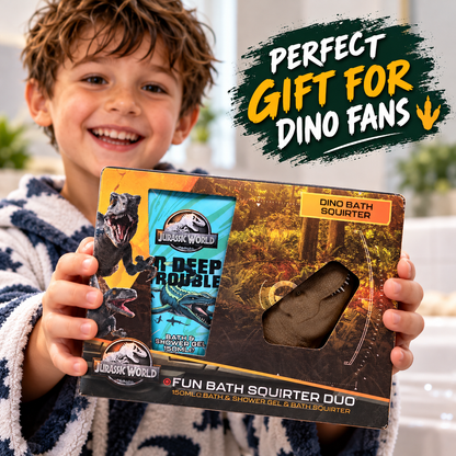 Jurassic World Bath Gift Set 150ml Bath & Shower Gel with Dinosaur Squirter