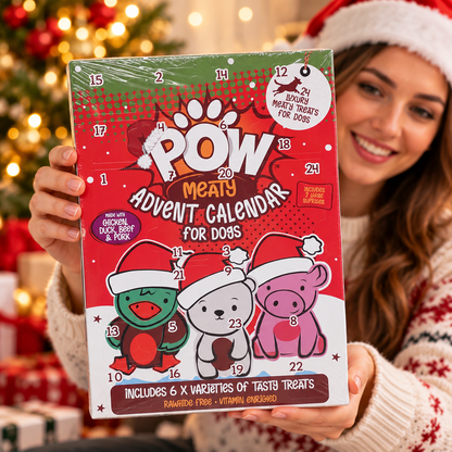 POW Meaty Advent Calendar for Dogs 24 Christmas Treats 126g