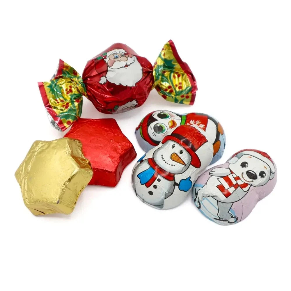 Christmas Milk Chocolate Sweets | Gold Bears 1kg or Festive Chocolate Assortment