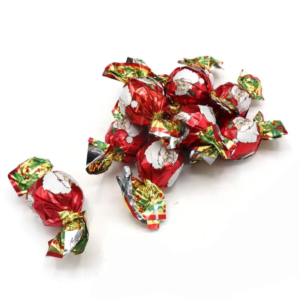 Creme Filled Milk Chocolate Santa Twists | Christmas Foil Wrapped Sweets