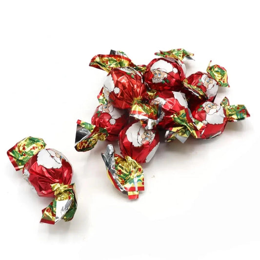 Creme Filled Milk Chocolate Santa Twists | Christmas Foil Wrapped Sweets