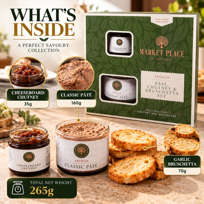Market Place by Hampton Pâté Chutney & Bruschetta Gift Set 265g