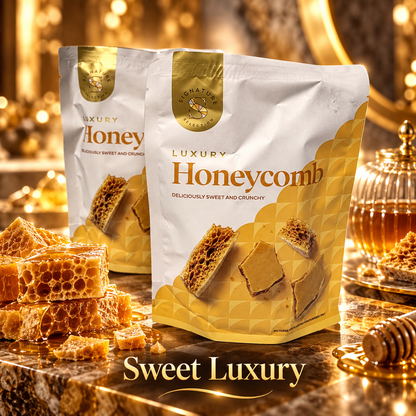 Luxury Honeycomb Pieces 90g Crunchy Sweet Confectionery Vegan Vegetarian Dessert Topping