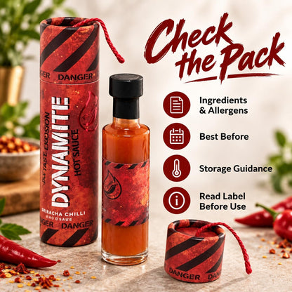 Dynamite Sriracha Chilli Hot Sauce Gift Set – 3 x 48ml