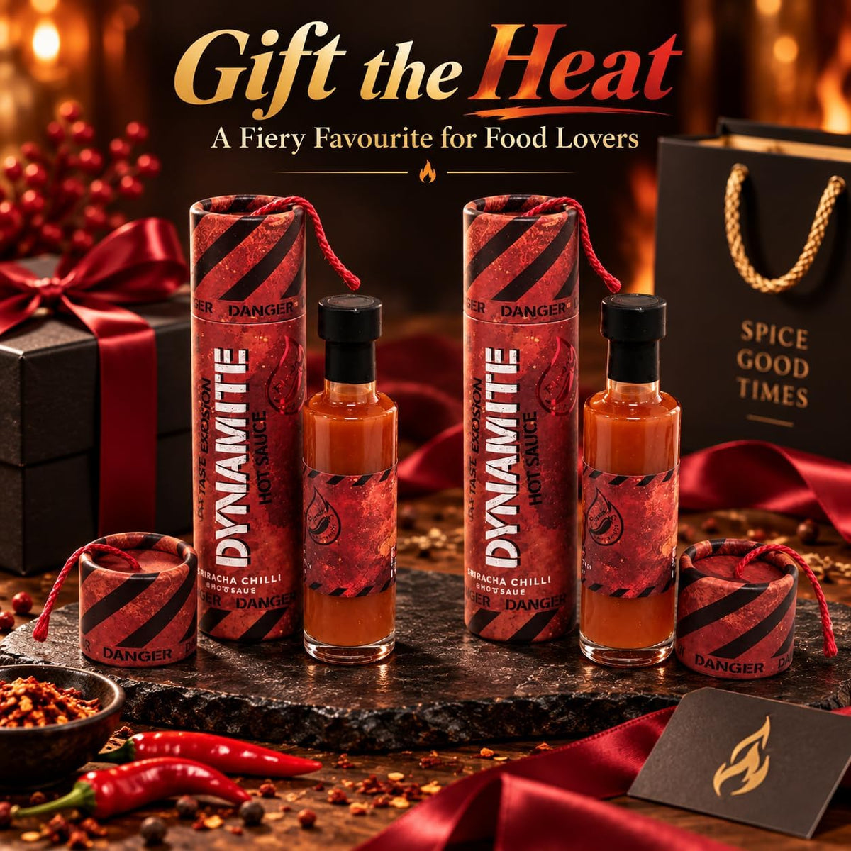 Dynamite Sriracha Chilli Hot Sauce Gift Set – 3 x 48ml
