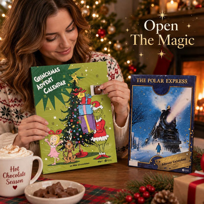 Christmas Milk Chocolate Advent Calendar 24 Doors Single or Pack of 2