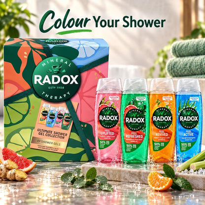 Shower Gel Gift Set 4 x 225ml | Assorted Fresh & Fruity Body Wash Collection | 900ml